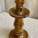 Tamegroute candle holder, Moroccan pottery, yellow ochre