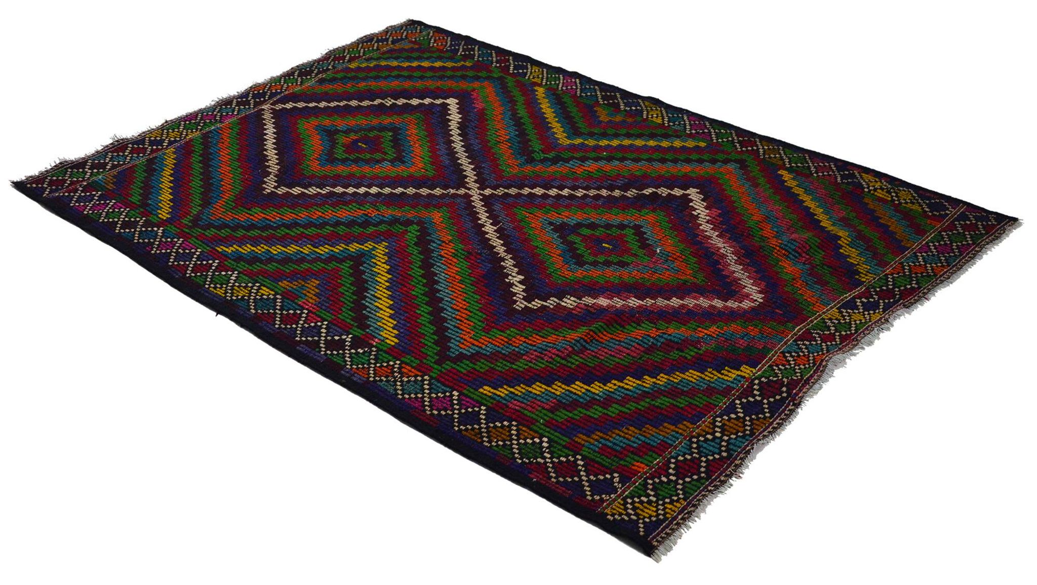 Handwoven Vintage Rug – Natural and Elegant 180x 251 cm