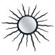 Sun mirror, wrought iron, brutalist design, 1970s.