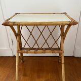 Rattan end table