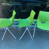 4 stackable chairs design Angelo Pinaffo model Shell Italy