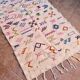 Handmade wool Berber rug – Colourful bohemian Moroccan kilim