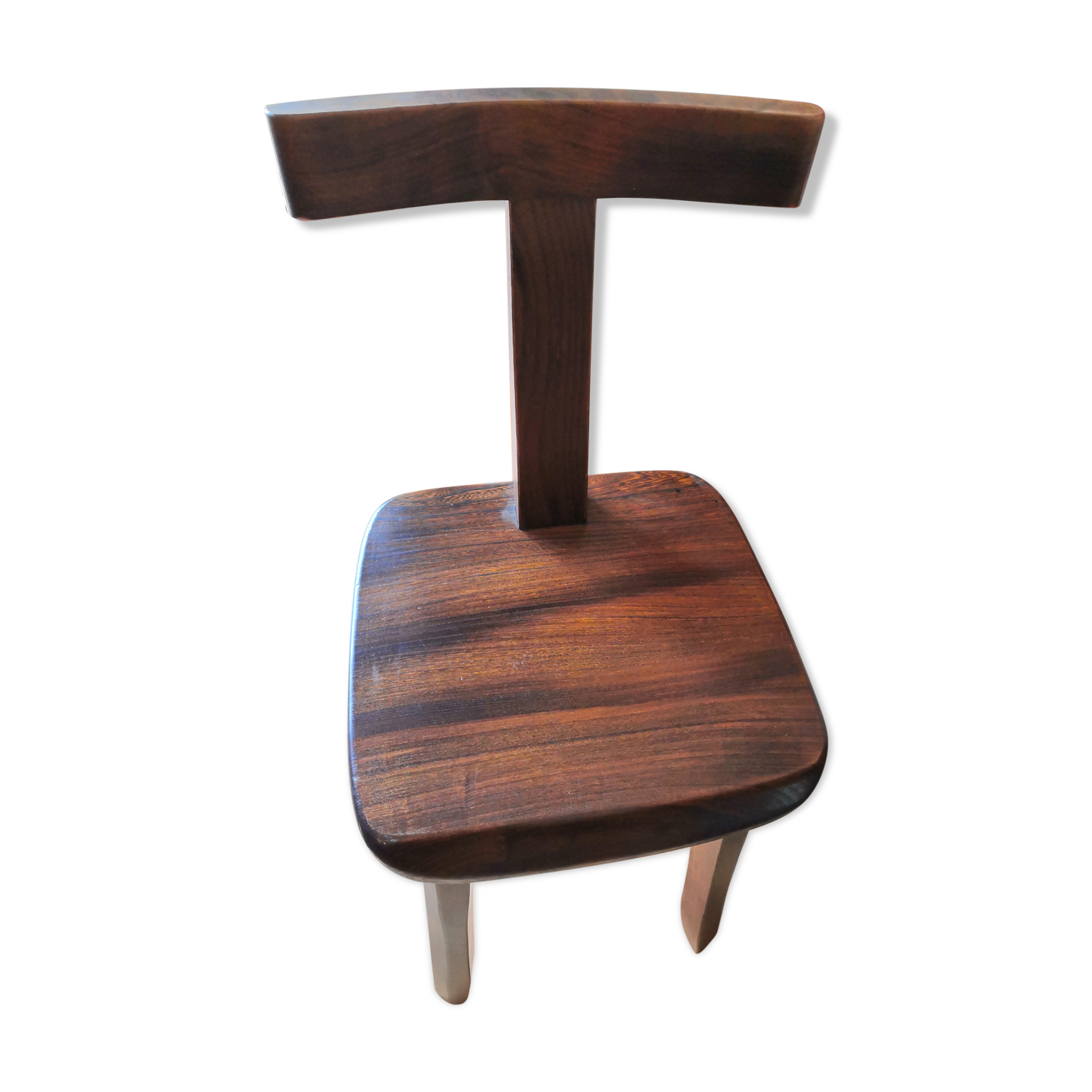 Chaise T en orme massif 1950