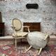 Pair of Armchairs with Back Medallion Lacquered Wood Louis XVI Style XIX Century