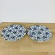 2 English plates blue flowers Royal Tudor Country style bouquet