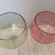 Box of 6 glasses with glass feet in colors of velles le chatel