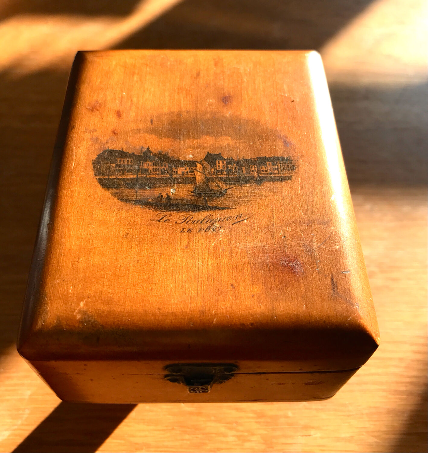 Victorian wooden box Mauchline late 19th century