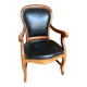Fauteuil bois et cuir