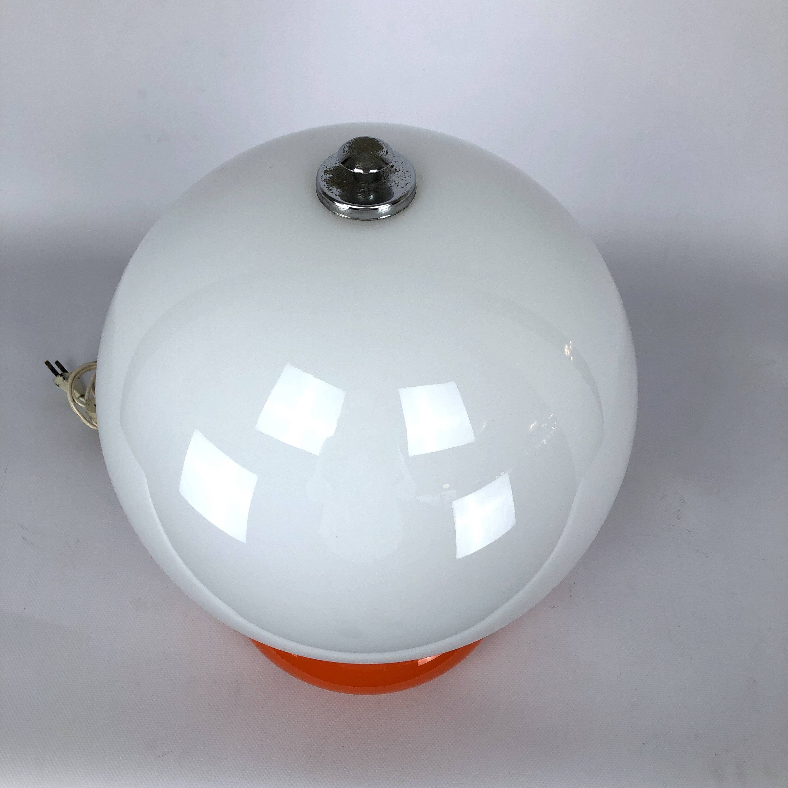 Vintage Italian coloured Murano glass table lamp by Mazzega