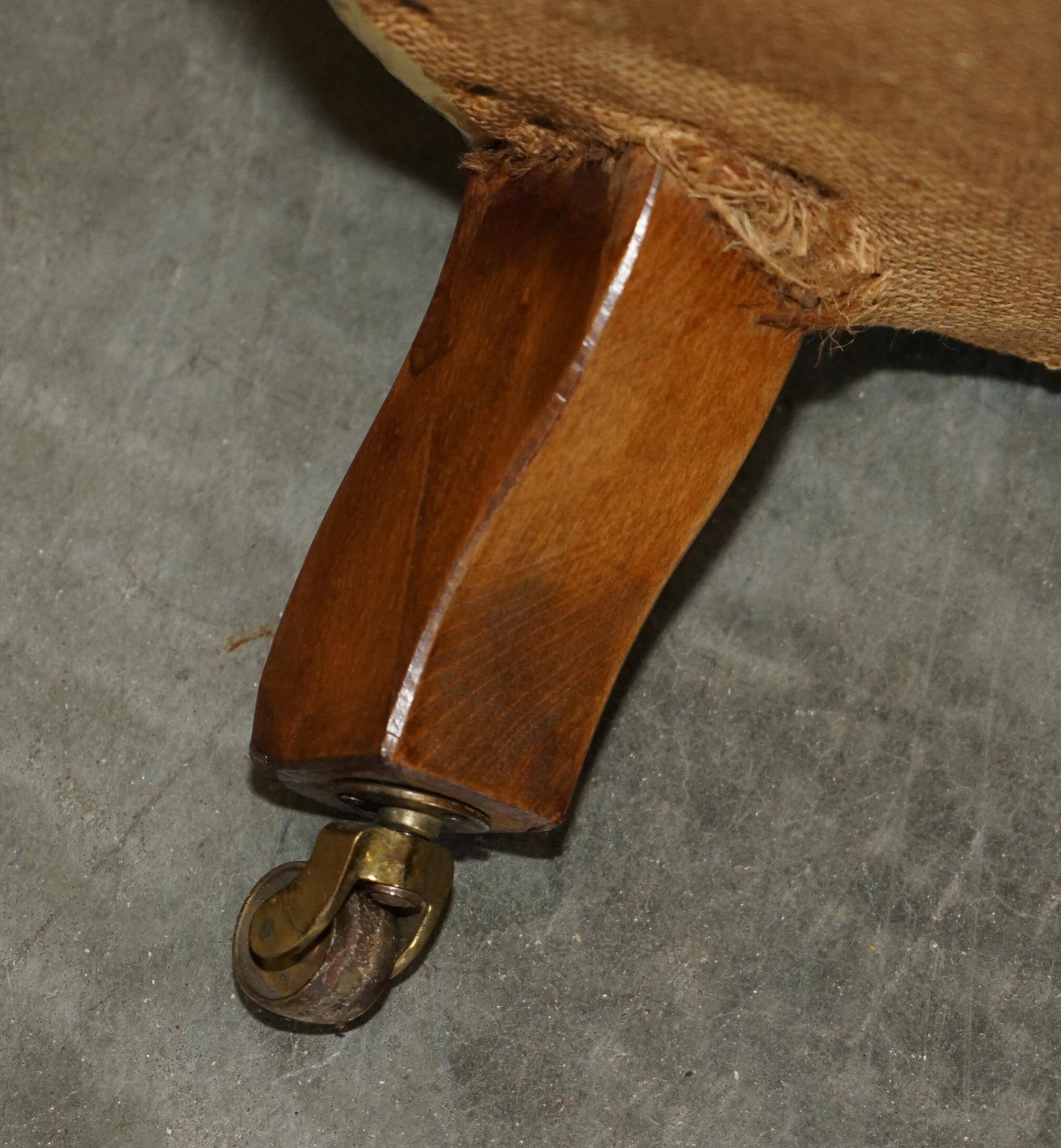 Canapé Chesterfield victorien en cuir serpentin teint à la main