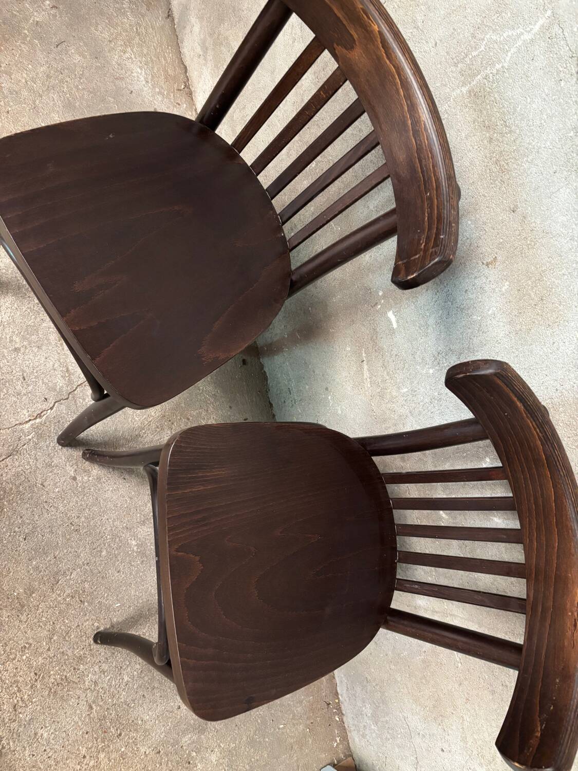 Pair of Ton bistro chairs