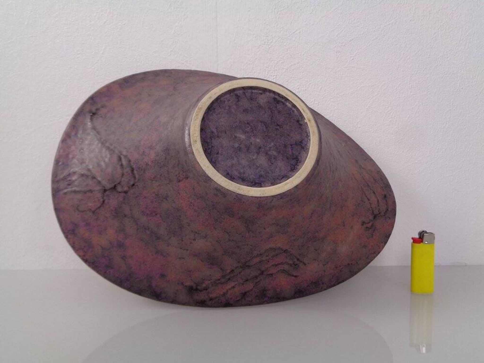 Large purple and black 704 Ruscha art ceramic bowl, Germany, 1960s.