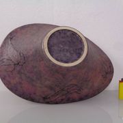 Large purple and black 704 Ruscha art ceramic bowl, Germany, 1960s.
