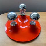 Space Age saucer wall lamp with 3 lights from the 70s