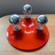 Space Age saucer wall lamp with 3 lights from the 70s