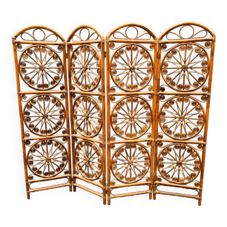 4-leaf peacock rattan screen