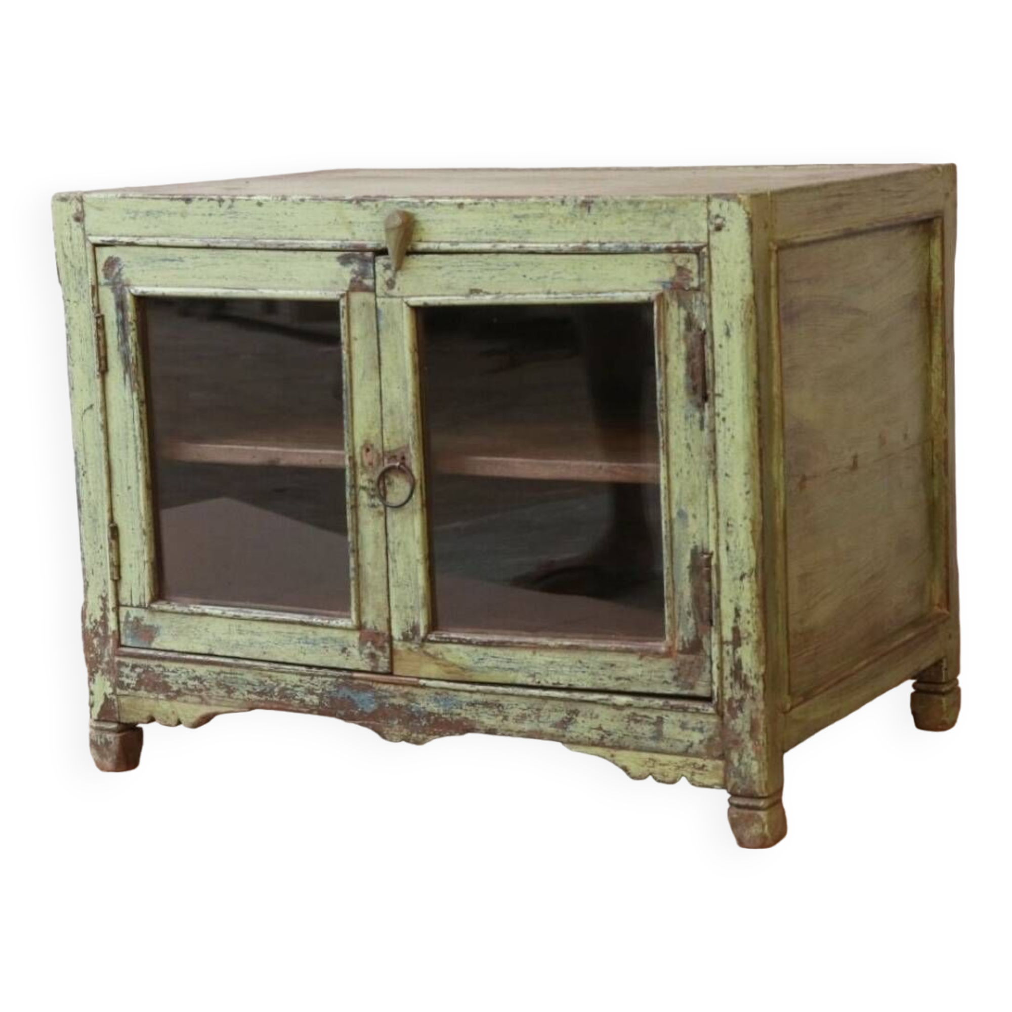 Small old Burmese piece of furniture in solid teak