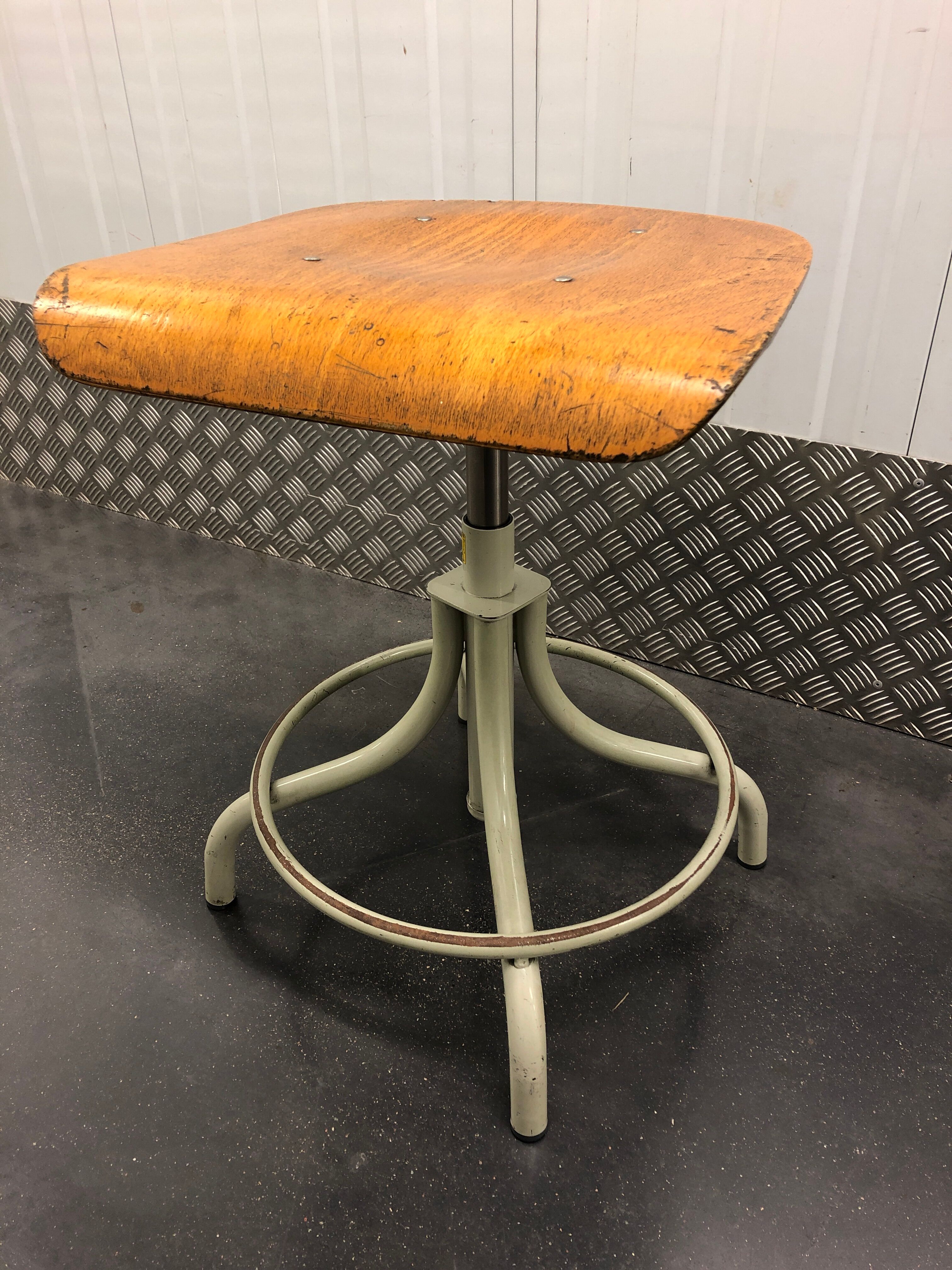 Industrial metal and bis metal and bis stick signed around 1950