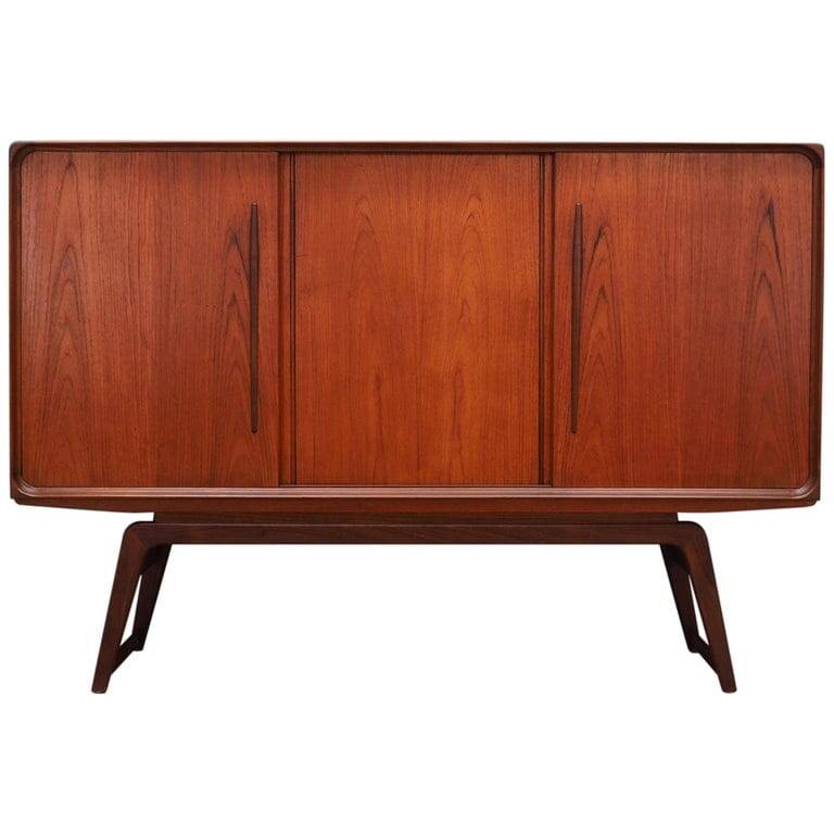 Teak highboard, Danish design, 1960s, production: Denmark