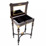 Stylish opening table, Napoleon style console, France.