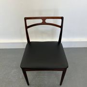 Chaises d'appoint danoises modèle 94 en palissandre et cuir par J.Andersen pour Christian Linneberg, années 1960,