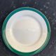 8 plates 4 flat and 4 small dark green Digoin sarreguemines vintage