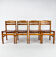 Set of 4 Vintage Pine Chairs, France, 1970s