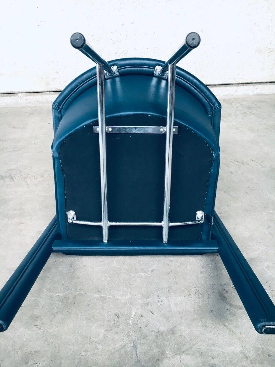 Leather Cachucha Dining Chairs by Hugo De Ruiter for Leolux, 1990s, Set of 4