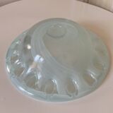 Transparent glass pocket tray in white shades - 80s/90s style