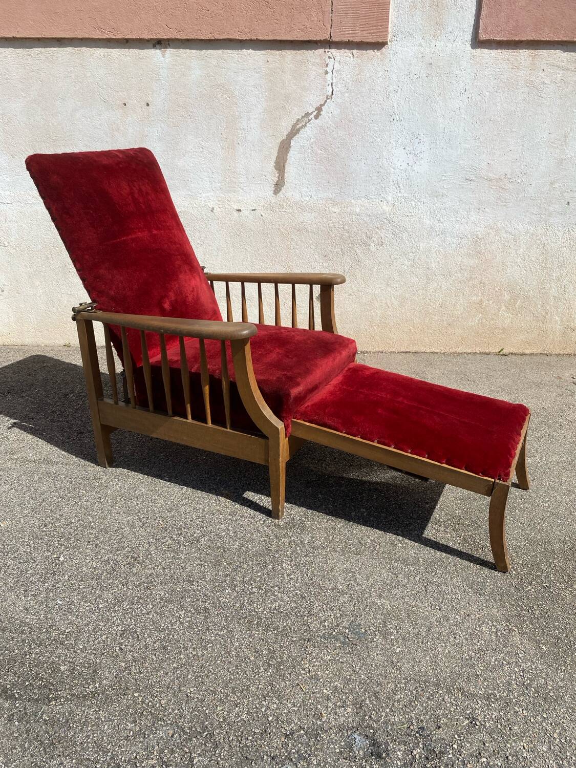 Morris velvet armchair