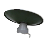 Industrial green and white enameled sheet metal wall light 1940 porcelain socket