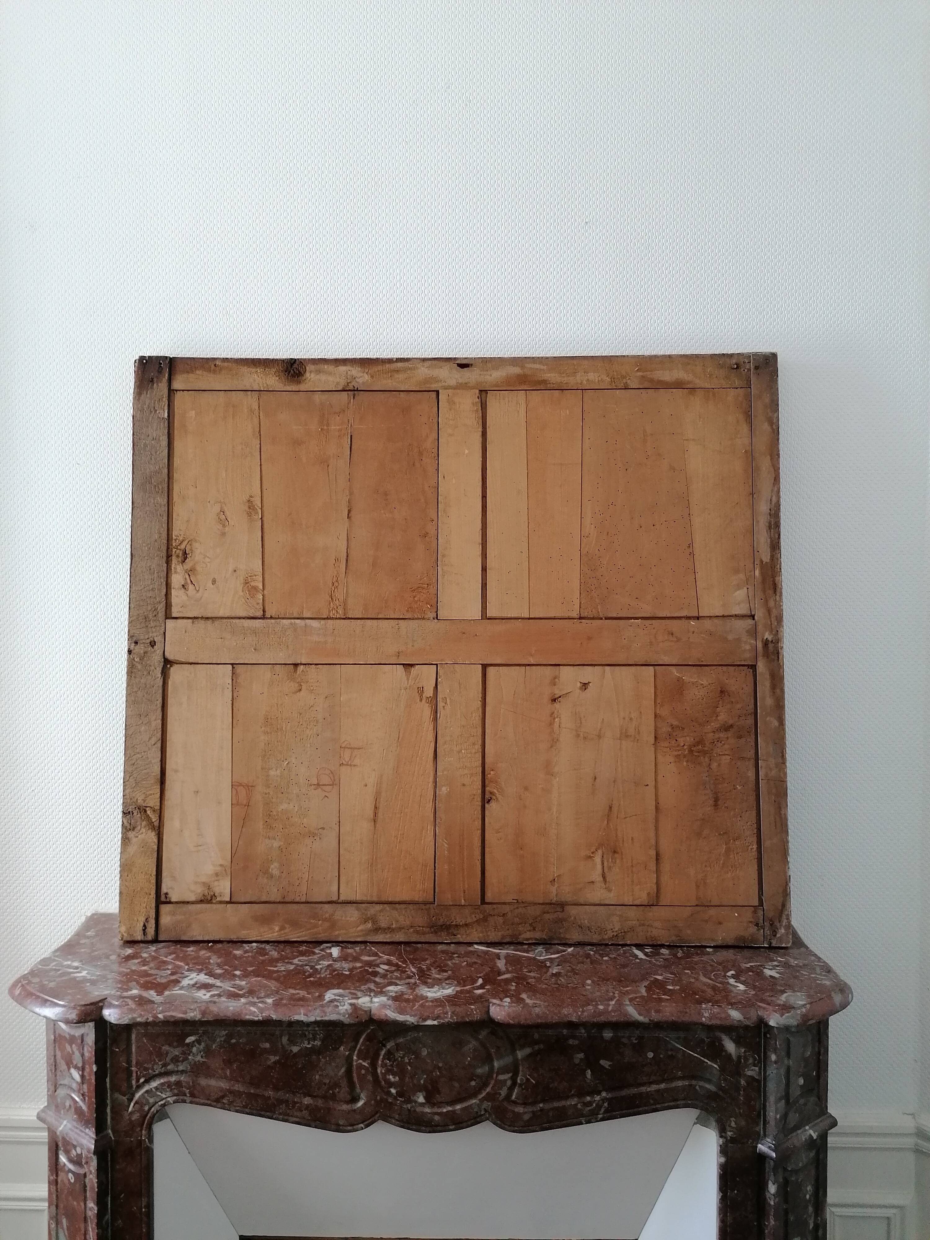19th century square-format mercury mirror 100x90cm