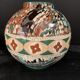 Vase boule en céramique mêlée Vallauris Jean Gerbino  1876-1966