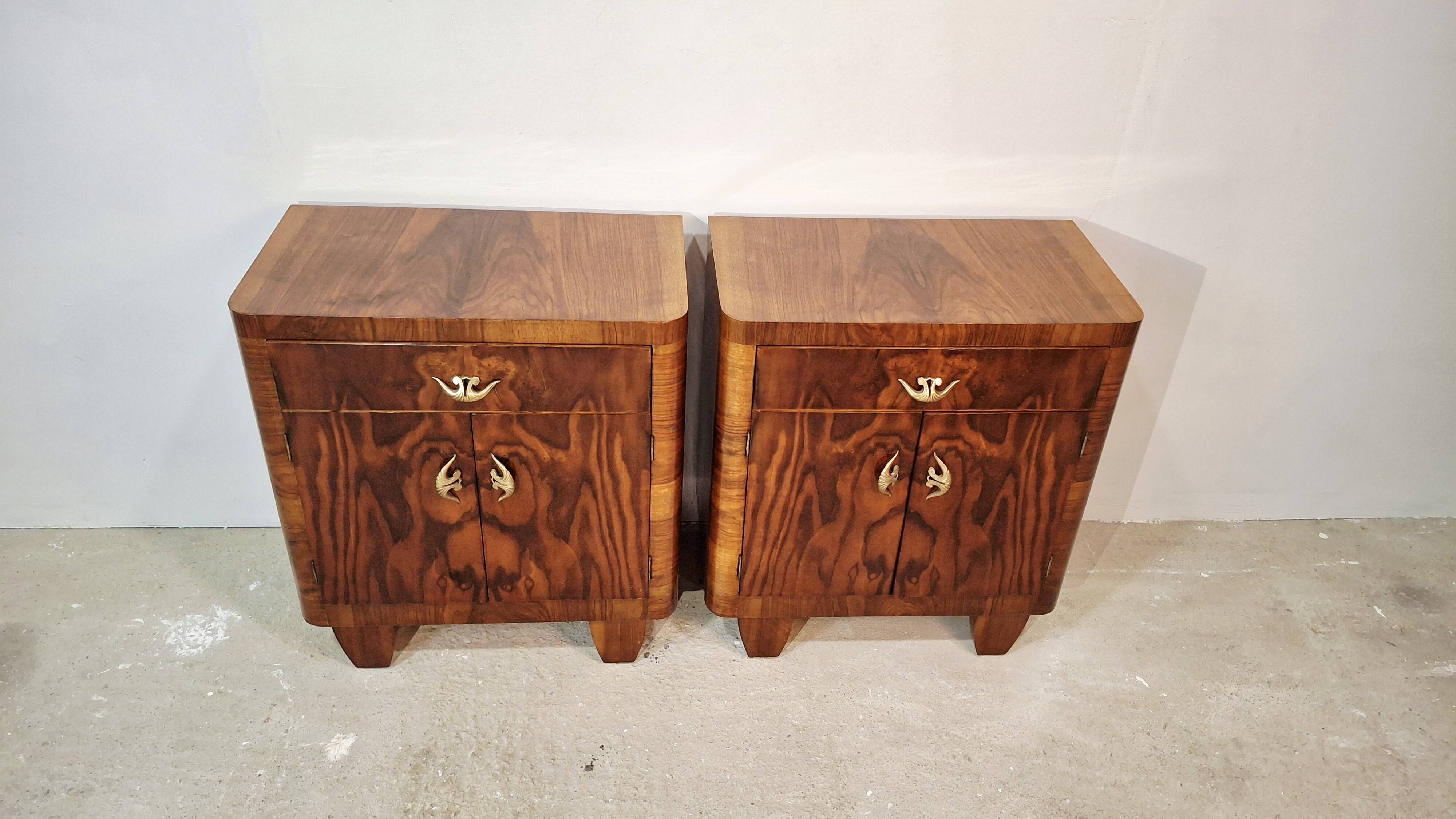 50s Italian Art Deco Nightstands