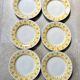 Set of 6 flat plates Lys - Digoin Sarreguemines