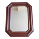 Large beveled mirror in cherry wood frame