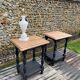 Paire de tables d’appoint chêne