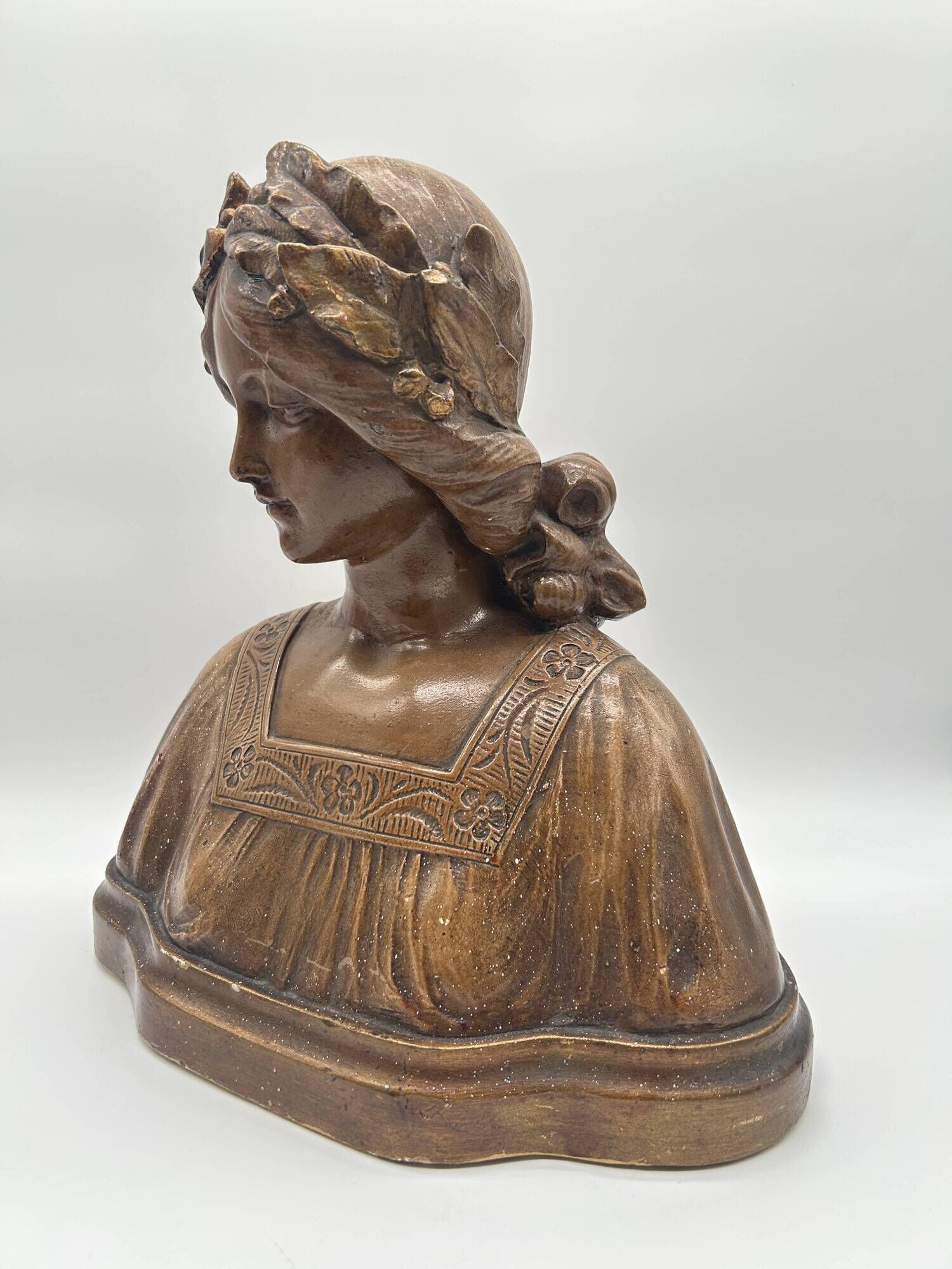 Art Nouveau bust by Gustave Van Vaerenbergh