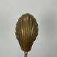 French table lamp in brass with a shell-shaped shade from the 1950s.
