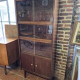 Vitrine vintage en teck des années 60
