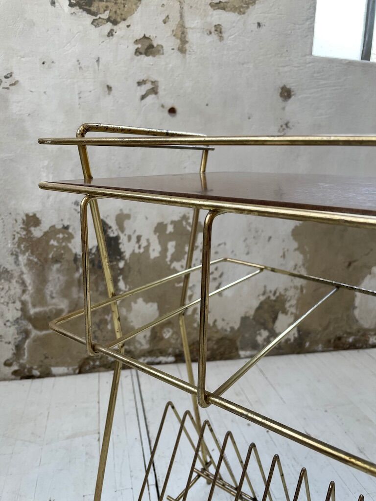 Vintage vinyl bedside side table