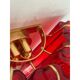 Set of Two Contemporary Red "Tronchi" Murano Style Glass Wall Sconces in Ve