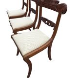 Solid mahogany chairs x 3