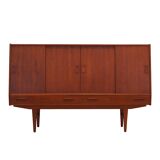 Buffet haut en teck, design danois, années 1960, fabrication : Westergaards Møbelfabrik