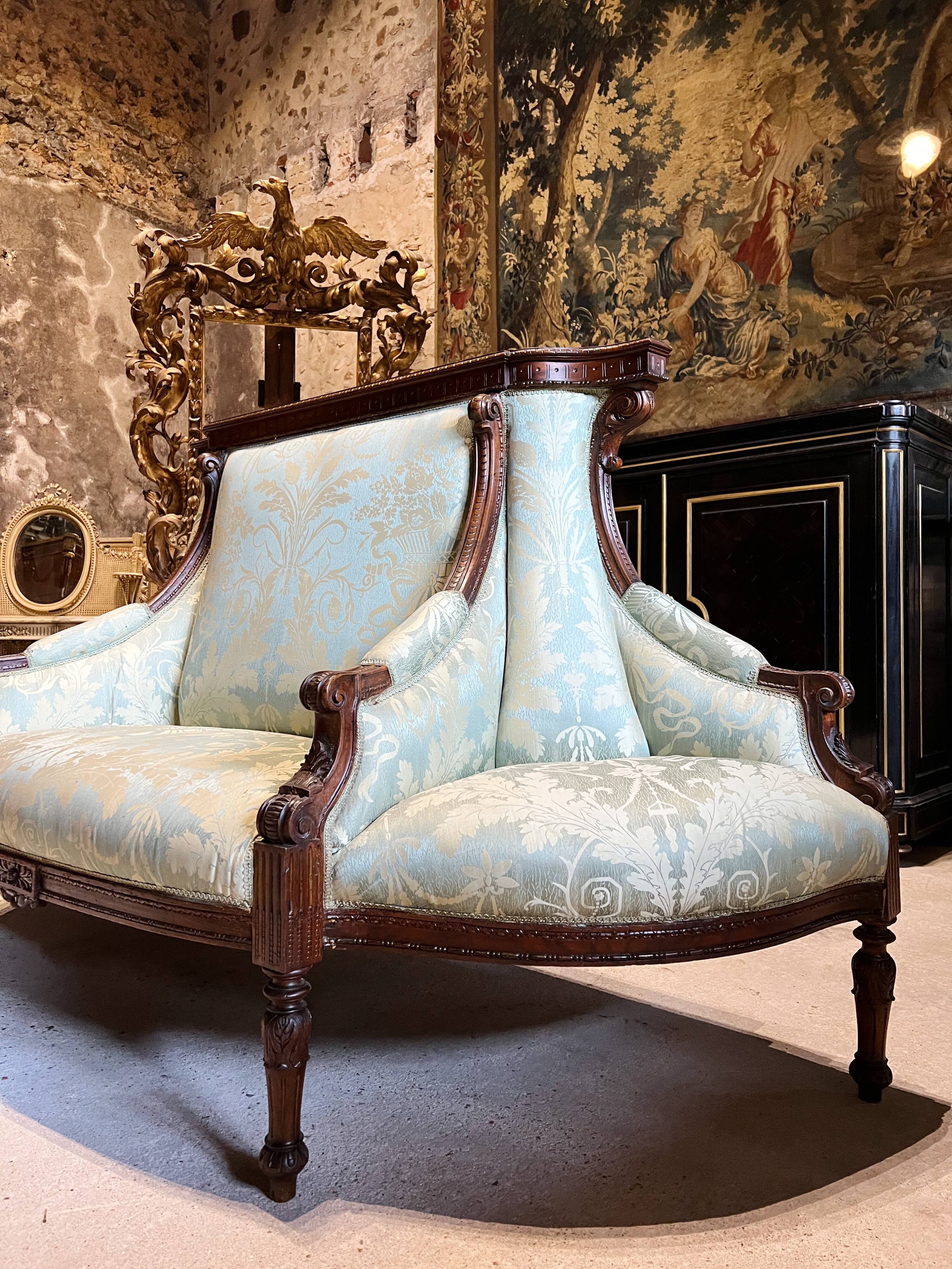 Sofa with Confidants Style Louis XVI Of the time Napoleon III half terminal