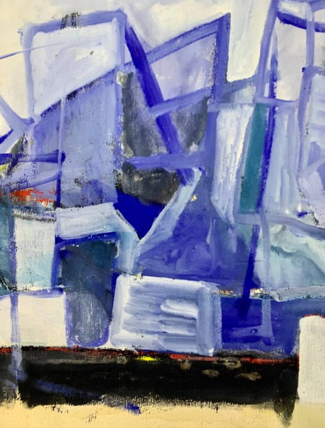 Oil on abstract paper Jean-Marie Planque