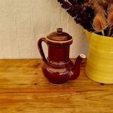 Vintage brown ceramic coffee maker
