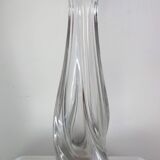 Large Daum crystal soliflore vase H32cm