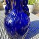 Vase Amphore Murano Vintage – Bleu Cobalt & Inclusions d’Or – 1970
