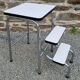 Walking stool feet formica white, 70s